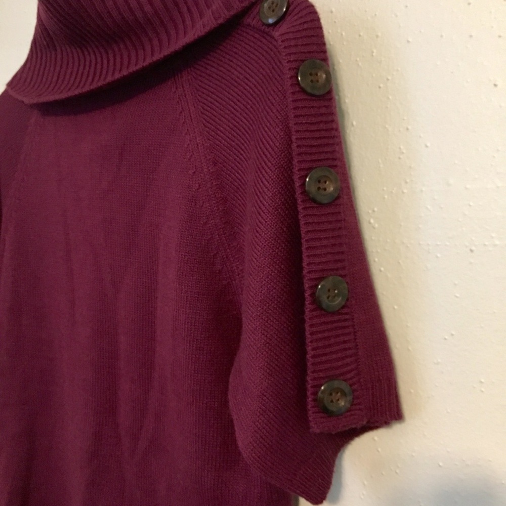 Short Sleeve Cowl Neck Sweater